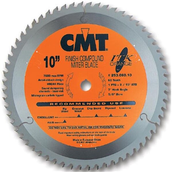 Cmt Cmt Cmt253.060.10 10 In. Finish Compound Miter Blade - CMT253.060.10