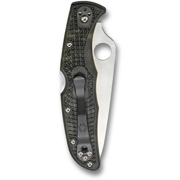 Spyderco 2024 Spyderco Endura 4 Lightweight Green Zome Flat Ground Plain - SPY-C10ZFPGR