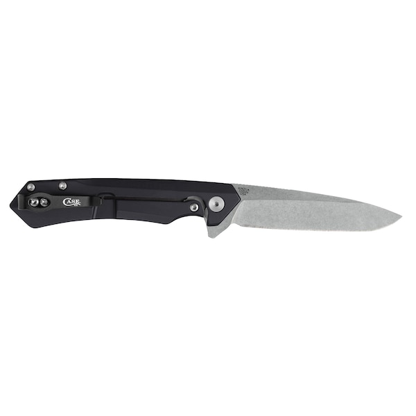 Case Cutlery Knife, Case Black Milled Handle Anodized Aluminum Kinzua with Spear S35VN Blade - 64688
