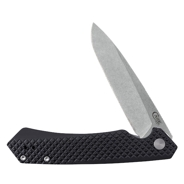 Case Cutlery Knife, Case Black Milled Handle Anodized Aluminum Kinzua with Spear S35VN Blade - 64688