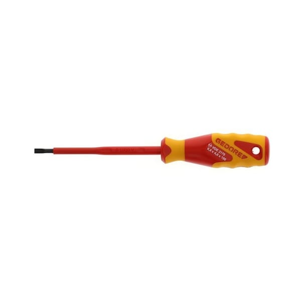 Gedore Insulated Screwdriver, Slotted, 4mm Slotted 4mm x 0.8mm - VDE 2170 4