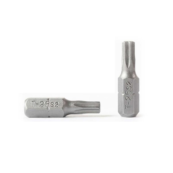 Superior Steel T25 Single End Torx Screwdriver Bits - 1 Inch Long, PK 10 - BT125-10PK