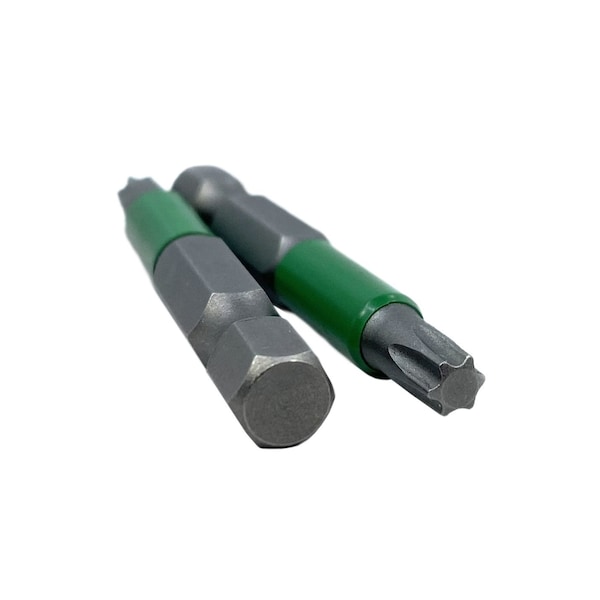 Richelieu T25 2-inch Torx Driver Bit, Green Finish, 2PK - TDBPWT252MR