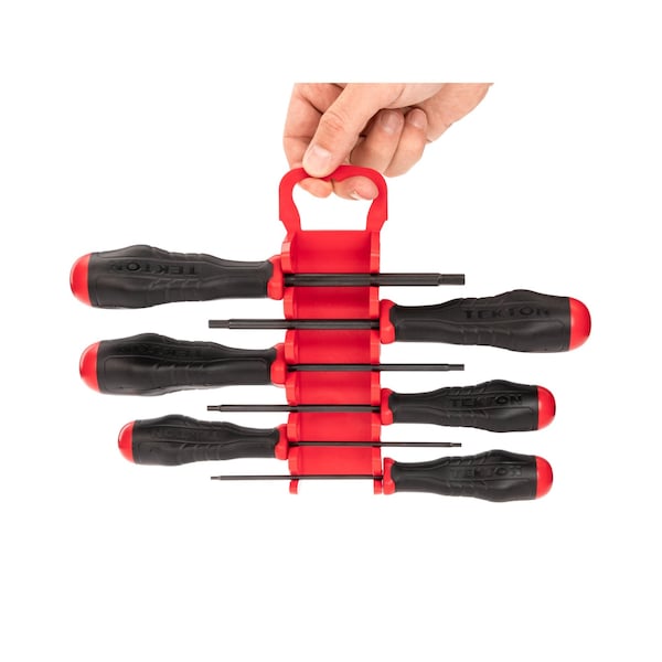 Tekton Hex High-Torque Black Oxide Blade Screwdriver Set with Holder, 6-Piece (2-6 mm) - DHX92006