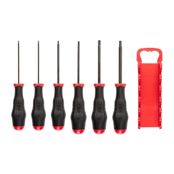 Tekton Hex High-Torque Black Oxide Blade Screwdriver Set with Holder, 6-Piece (2-6 mm) - DHX92006