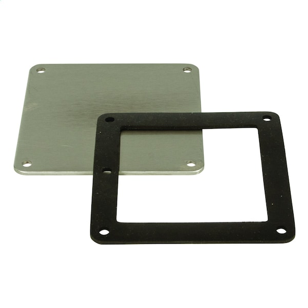 Wiegmann End Plate, 3 in. H x 5.88 in. W x 5.88 in. L, Stainless Steel - SSJWE4
