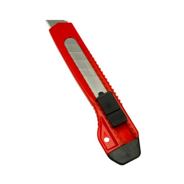 Warner 8 Point 18MM Economy Snap‐Off Blade Knife, w/ 1 Blade, Bagged - 102380