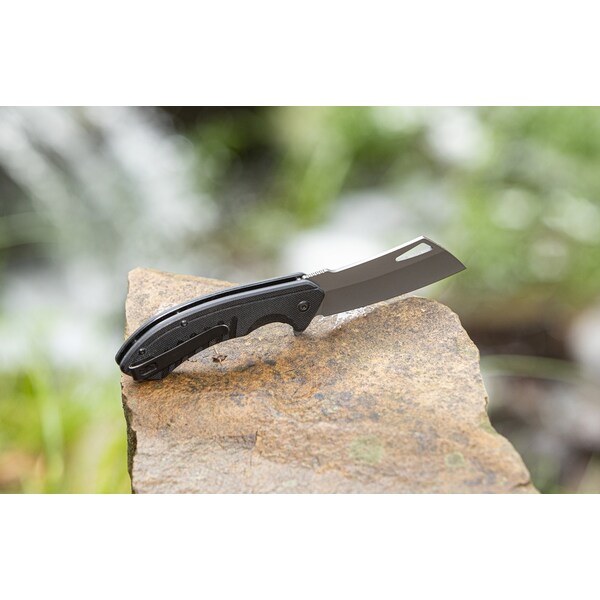 Smiths Consumer Products 2023 Smith'S Rally Titanium Finished Cleaver Blade - G10 Black - SMI-51138