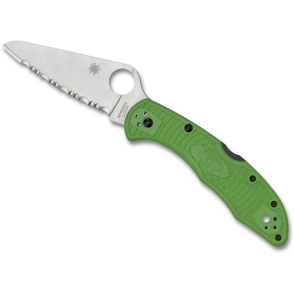 Spyderco 2024 Spyderco Salt 2, Lightweight Green, Serrated Lc200N Steel, Reveal 7 - SPY-C88FSGR2