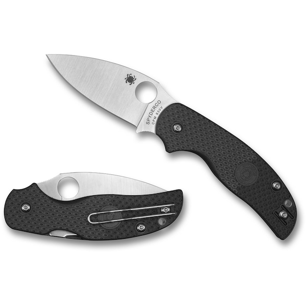 Spyderco 2024 Spyderco Sage 5 Alzheimer'S Lightweight Black Plain - SPY-C123PBK