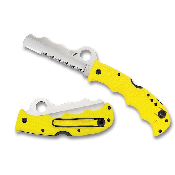 Spyderco 2024 Spyderco Assist Salt Lightweight Yellow H1/Carbide Tip Combo - SPY-C79PSYL