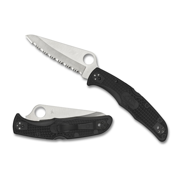 Spyderco 2024 Spyderco, Reveal V4, Pacific Salt 2, Black Frn, Serrated - SPY-C91SBK2