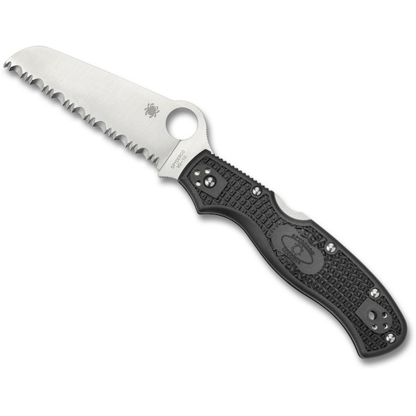 Spyderco 2024 Spyderco Rescue 3 Lightweight Black 93Mm/Flat Ground Serrated - SPY-C14SBK3