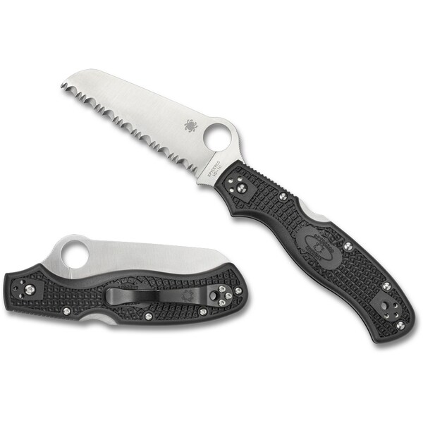 Spyderco 2024 Spyderco Rescue 3 Lightweight Black 93Mm/Flat Ground Serrated - SPY-C14SBK3