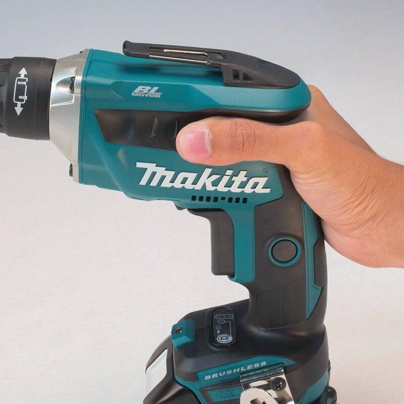Atornillador de yeso inalámbrico sin escobillas Makita 18V LXT de iones de litio con tecnología de empuje (solo herramienta) - XSF03Z