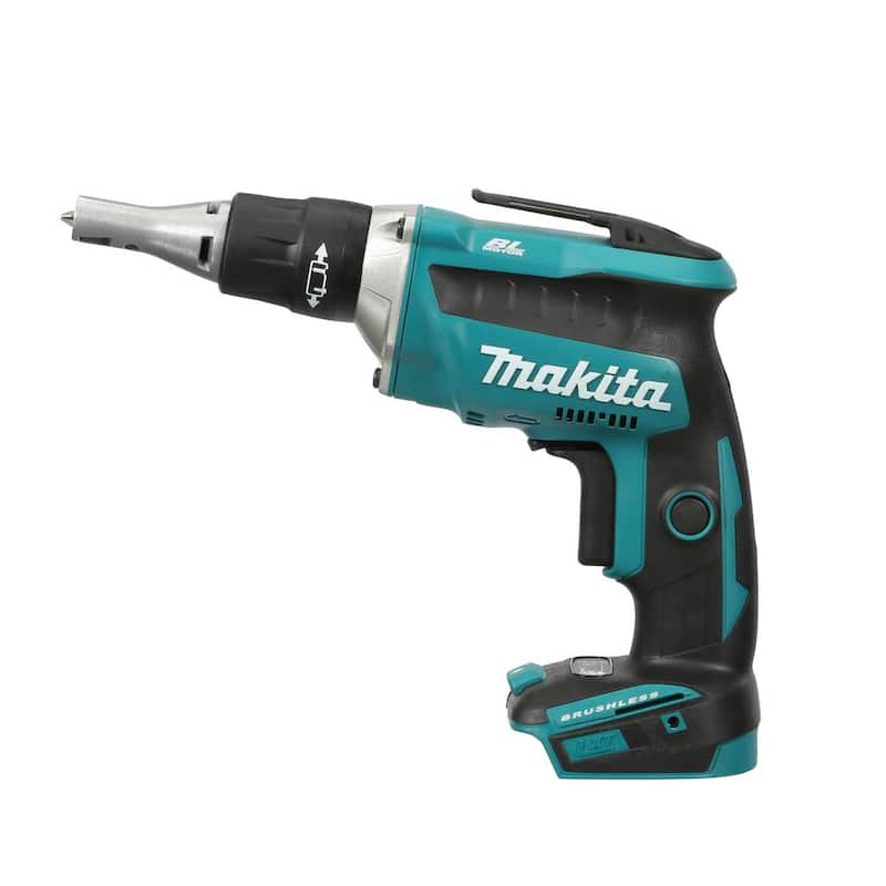 Atornillador de yeso inalámbrico sin escobillas Makita 18V LXT de iones de litio con tecnología de empuje (solo herramienta) - XSF03Z