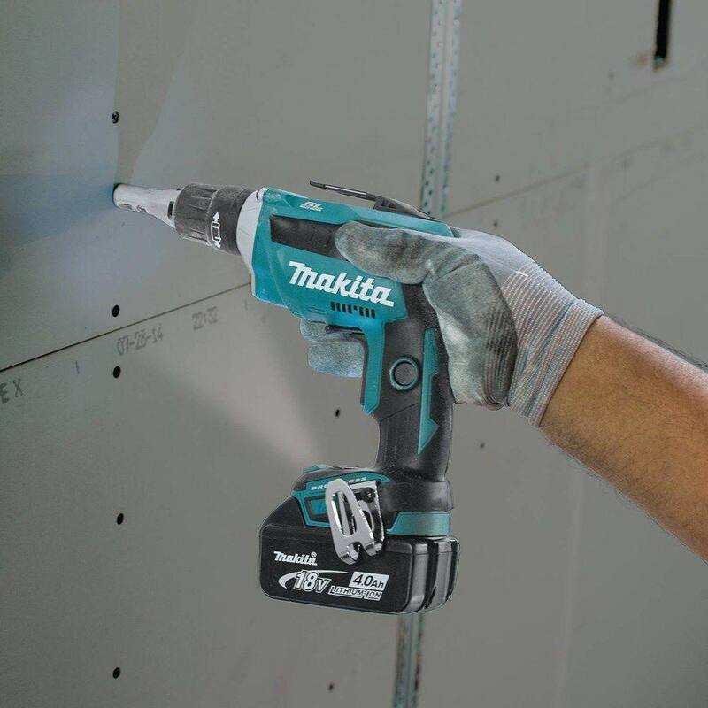 Atornillador de yeso inalámbrico sin escobillas Makita 18V LXT de iones de litio con tecnología de empuje (solo herramienta) - XSF03Z