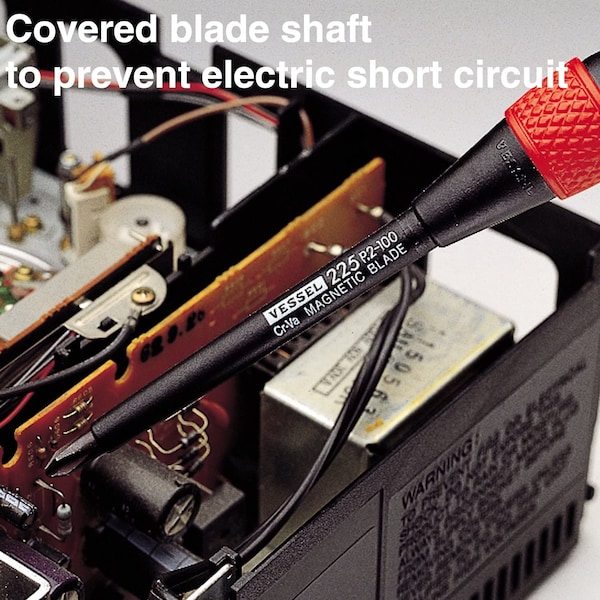 Vessel BALL GRIP Screwdriver with Covered Shank - 225S6150