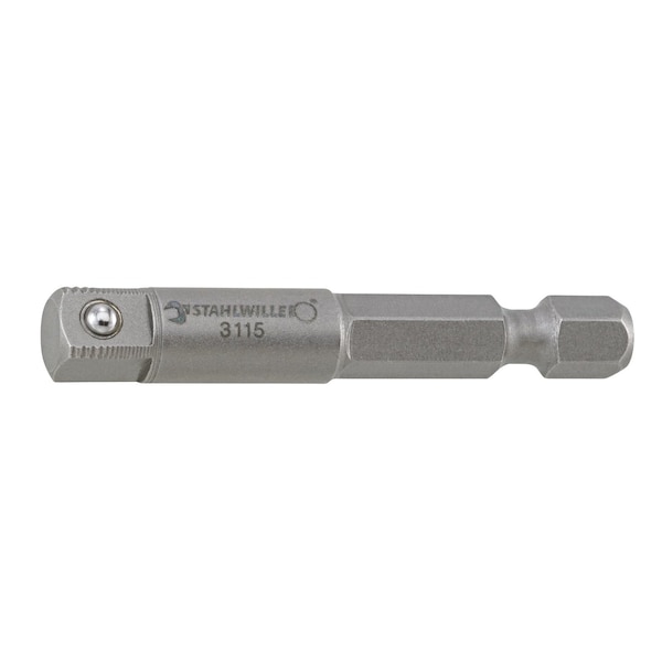 Stahlwille Tools Bit connector, manually operated, input hex 1/4'', output hex 1/4'', L. 50 mm - 3115 BIT-VERBINDUNGSTEIL, HANDBETAETIGT