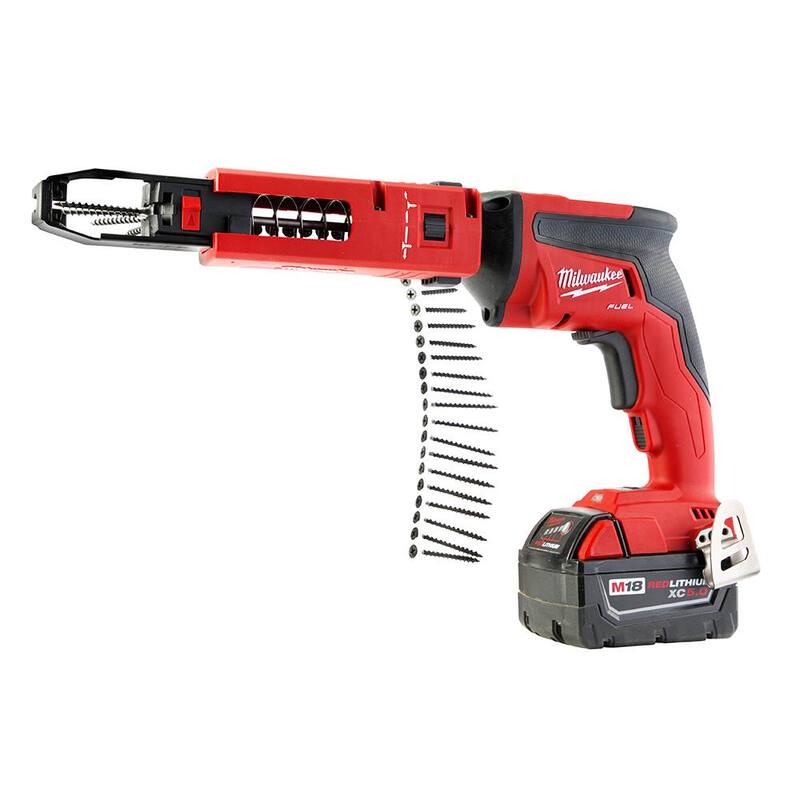 Milwaukee M18 FUEL 18V Lithium-Ion Brushless Cordless Drywall Screw Gun XC Kit with Collated Screw Gun Attachment - 2866-22-49-20-0001 

Taladro Inalámbrico Milwaukee M18 FUEL 18V de Ion de Litio sin Escobillas para Tablaroca con Accesorio de Taladro de Tornillos Colacionados XC - 2866-22-49-20-0001