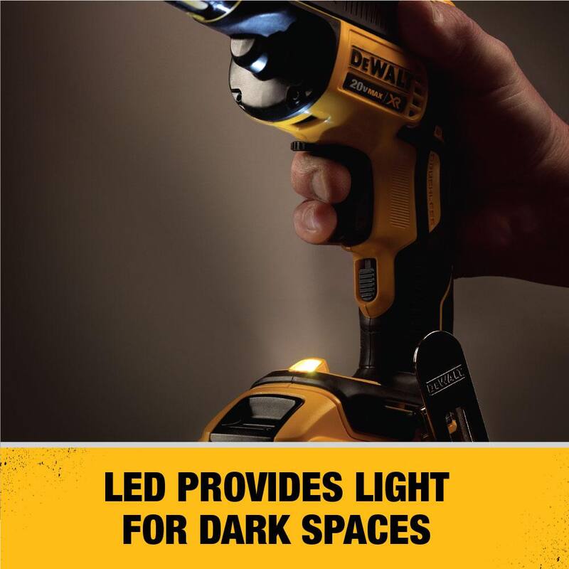 DEWALT 20V MAX XR Destornillador inalámbrico para tablarroca sin escobillas con adaptador para tornillos para tablarroca en avance (Herramienta únicamente) - DCF620D2DCF6202