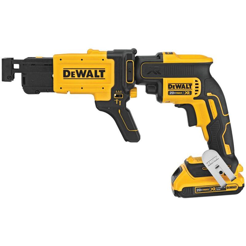 DEWALT 20V MAX XR Destornillador inalámbrico para tablarroca sin escobillas con adaptador para tornillos para tablarroca en avance (Herramienta únicamente) - DCF620D2DCF6202