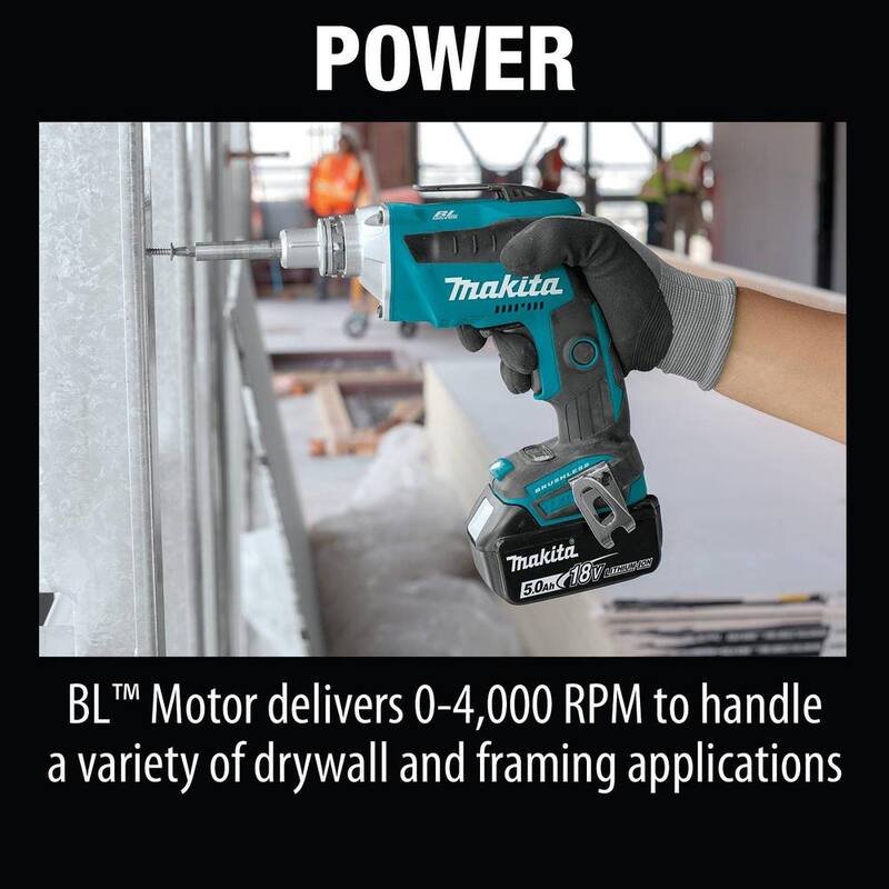 Kit combo Makita 18V LXT de iones de litio inalámbrico de 2 piezas (atornillador de paneles de yeso sin escobillas/herramienta de corte) de 5.0Ah - XT255T