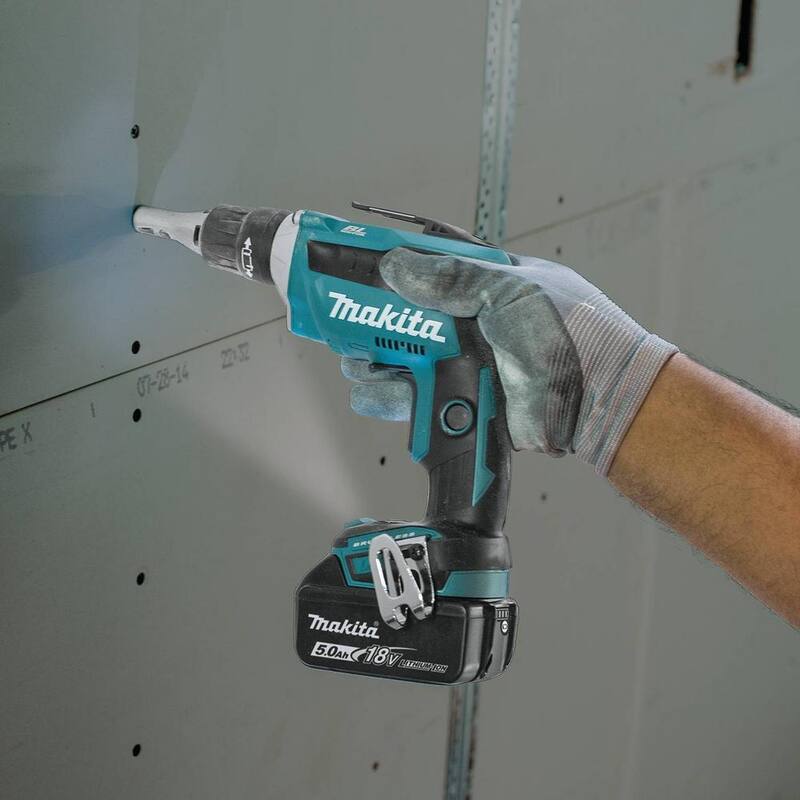 Kit combo Makita 18V LXT de iones de litio inalámbrico de 2 piezas (atornillador de paneles de yeso sin escobillas/herramienta de corte) de 5.0Ah - XT255T