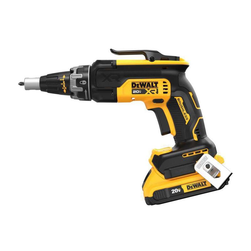 Kit de atornillador inalámbrico sin escobillas DEWALT 20V MAX con (2) baterías de 2.0Ah, cargador y bolsa para herramientas - DCF630D2