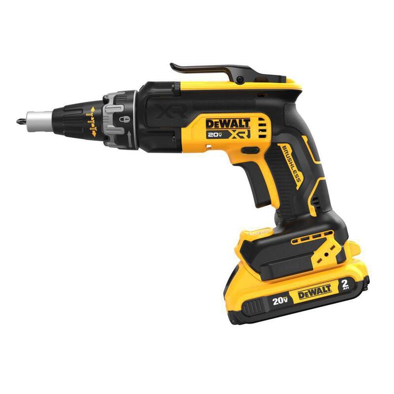 Kit de atornillador inalámbrico sin escobillas DEWALT 20V MAX con (2) baterías de 2.0Ah, cargador y bolsa para herramientas - DCF630D2