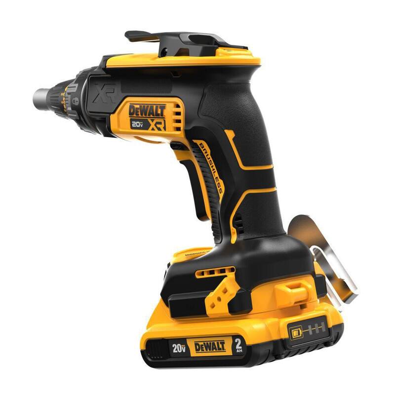 Kit de atornillador inalámbrico sin escobillas DEWALT 20V MAX con (2) baterías de 2.0Ah, cargador y bolsa para herramientas - DCF630D2