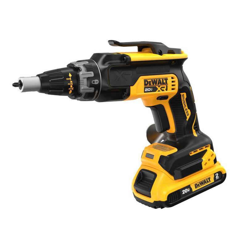 Kit de atornillador inalámbrico sin escobillas DEWALT 20V MAX con (2) baterías de 2.0Ah, cargador y bolsa para herramientas - DCF630D2