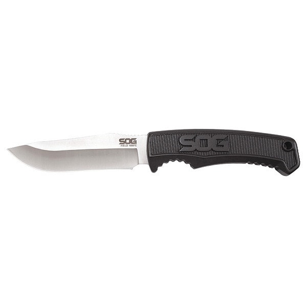 Sog Field Knife, Fixed Blade, Satin, 4" Blade Clip Point, 8-1/2" L - FK1001-CP