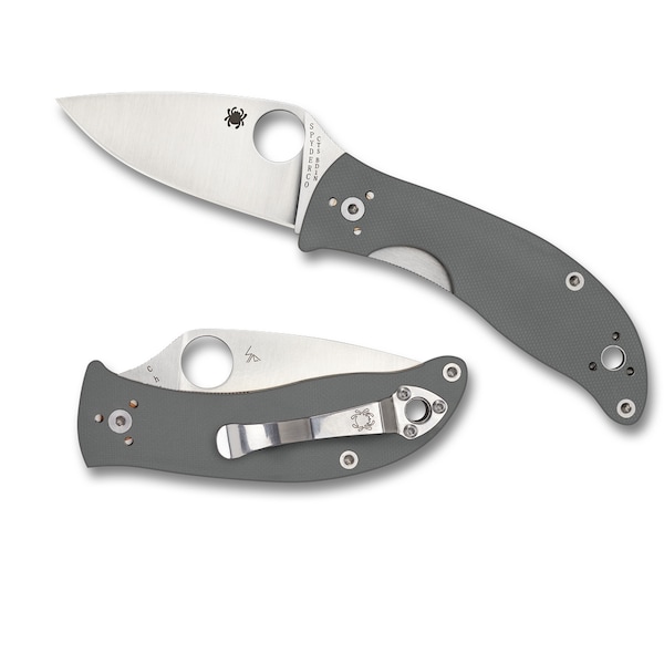 Spyderco 2024 Spyderco Alcyone G-10 Gray Cts Bd1 Plain - SPY-C222GPGY
