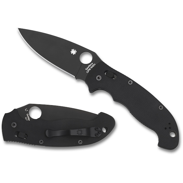 Spyderco 2024 Spyderco Manix 2 Xl G-10 Black Black Blade Plain - SPY-C95GPBBK2