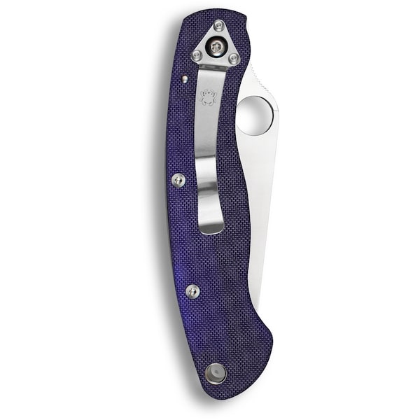 Spyderco 2024 Spyderco Military Model G-10 Dark Blue Cpm S110V Plain - SPY-C36GPDBL
