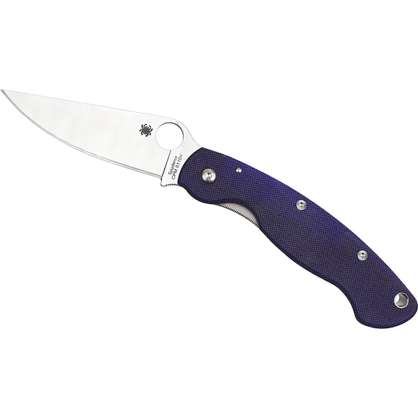 Spyderco 2024 Spyderco Military Model G-10 Dark Blue Cpm S110V Plain - SPY-C36GPDBL