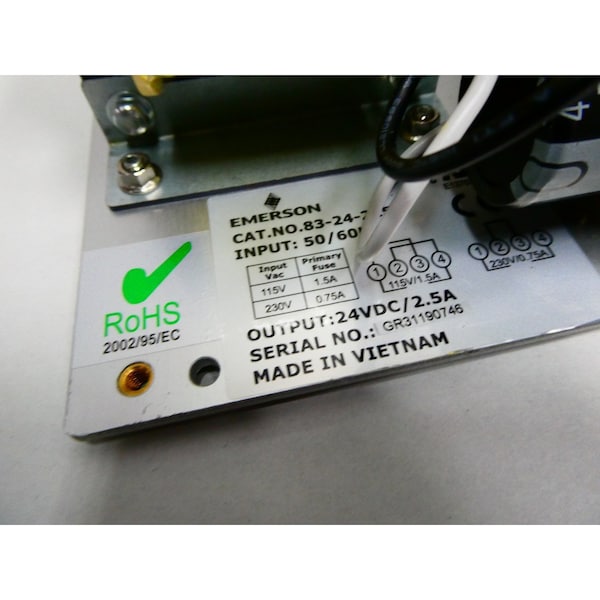 Sola AC to DC Power Supply, 115/230V AC, 24V DC, 15-244W, 2.5A, Chassis - 83-24-225-3