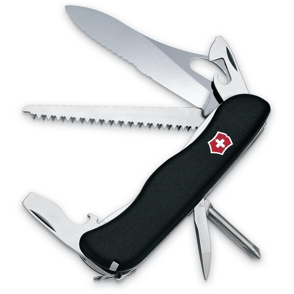 Swiss Army Brands 2024 Victorinox 54874 One-Hand Trekker Serrated Black 111Mm - VIC-0.8463.MW3-033-X1