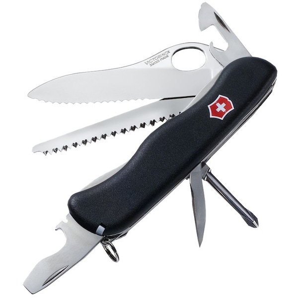 Swiss Army Brands 2024 Victorinox 54874 One-Hand Trekker Serrated Black 111Mm - VIC-0.8463.MW3-033-X1