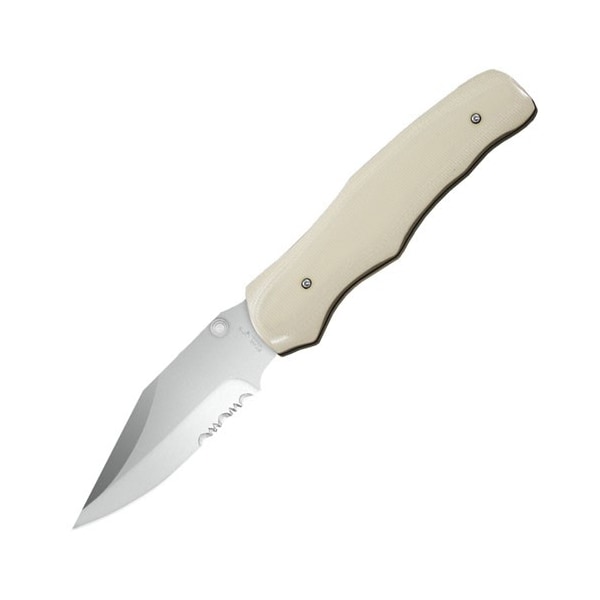 Bear & Sons Cutlery 2013 Rancor G10 Desert Sand S30-V Bead Finish Modified Clip Part Serr. - BEA-MC-110-DS4-P-SR