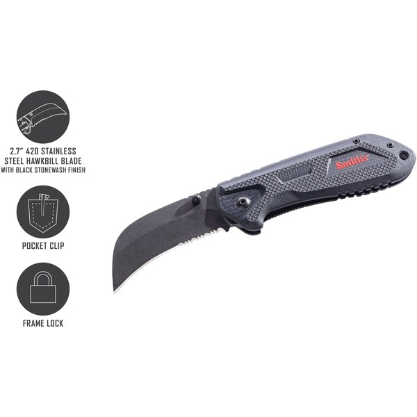 Smiths Consumer Products 2023 Smith'S Edgework-Site Hawk Bill Knife - SMI-51240
