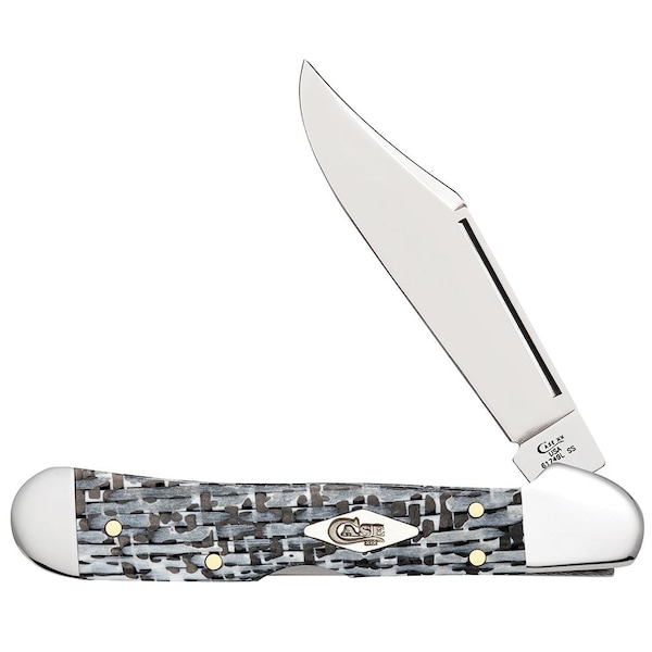 Case Cutlery 2023 Case Black And White Fiber Weave Mini Copperlock 101749L Ss - CAS-38926
