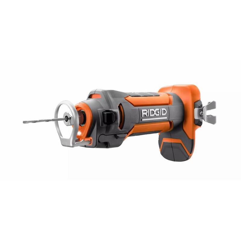 Atornillador inalámbrico RIDGID 18V sin escobillas para paneles de yeso con accesorio para cinta con herramienta para recorte de paneles de yeso de 18V (solo herramientas) - R86630B-R84730B.