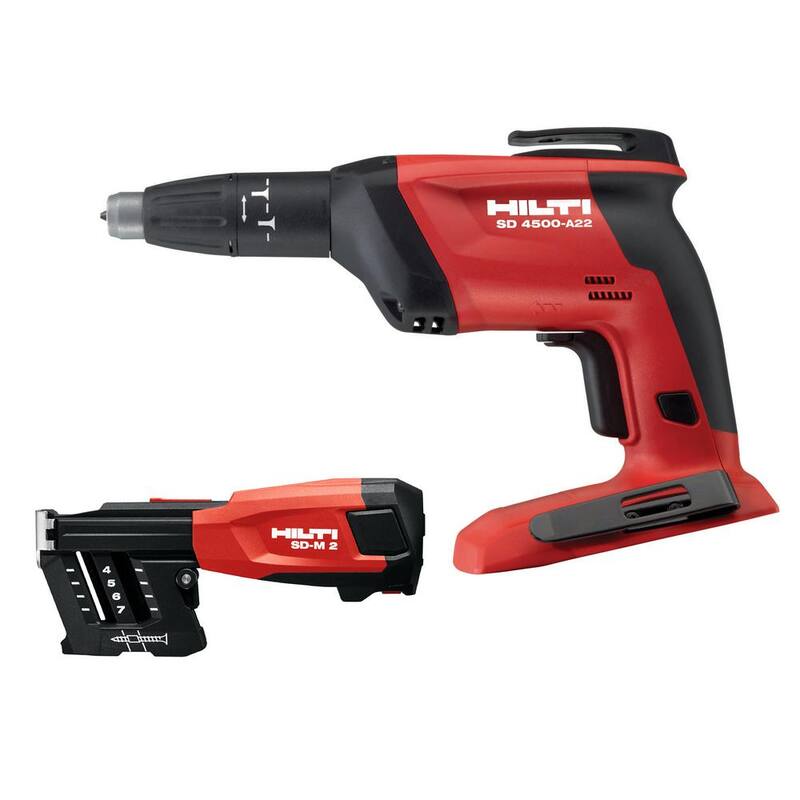 Atornillador Hilti inalámbrico con motor sin escobillas de 1/4 de pulgada a 22 voltios SD 4500 con revistero de tornillos - 3662554.