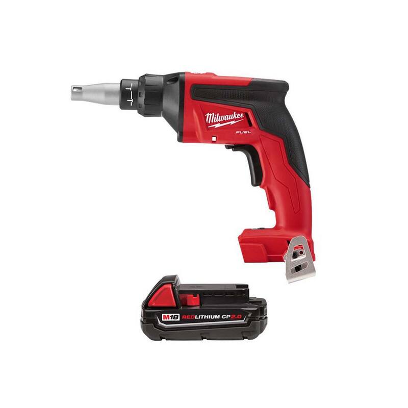 Milwaukee M18 FUEL 18V Lithium-Ion Brushless Cordless Drywall Screw Gun con batería de 2.0ah - 2866-20-48-11-1820