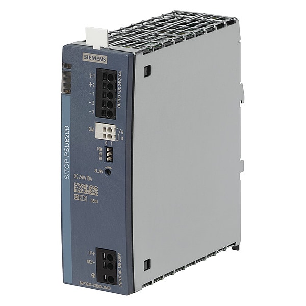 Siemens Stabilized Power Supply, 120/230V AC, 24V DC, 240W, 10A, DIN Rail - 6EP33347SB003AX0