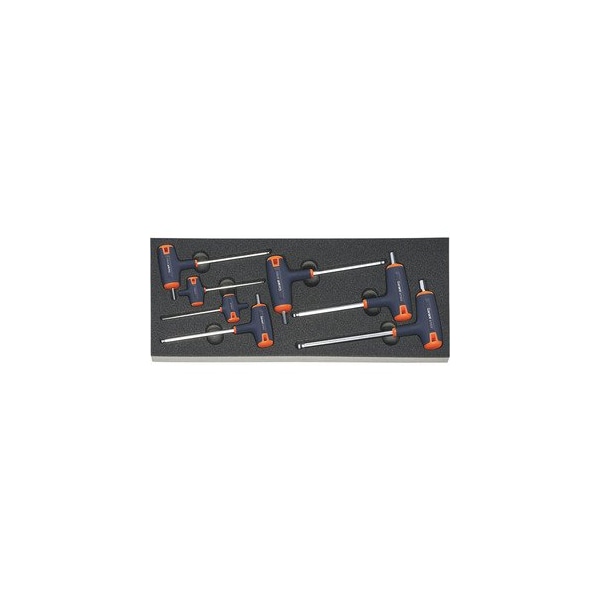 Garant 2.5 to 10 mm Hex T-handles in Heavy Duty Foam, 7 Pc - 952922 7