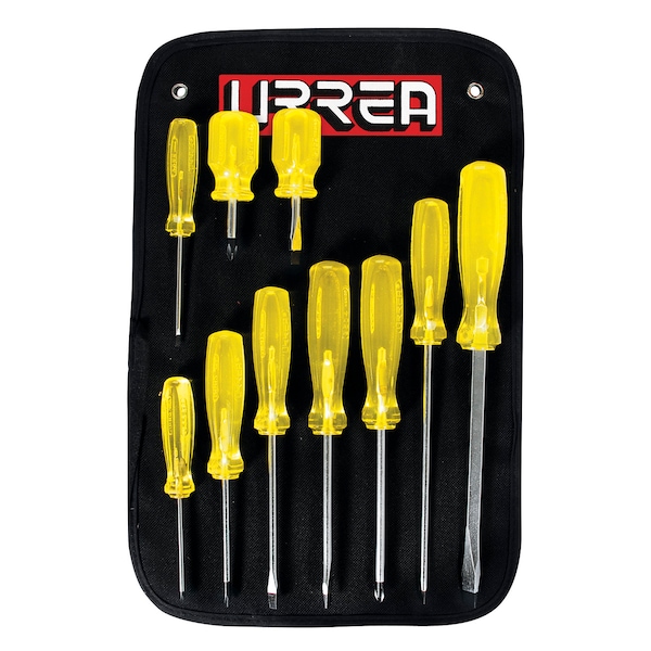 Urrea Amber Screwdriver Set of 10 Pieces Comb - JBUD02