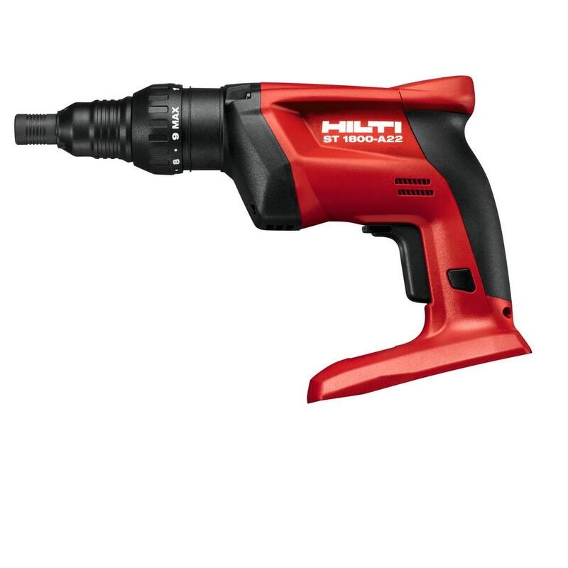 Atornillador inalámbrico compacto de metal Hilti ST 1800 A de 22 voltios con baterías de 8.0 Ah, cargador y estuche - 3628991